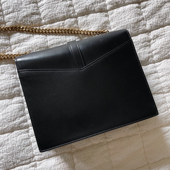 YSL SAINT LAURENT Medium Sulpice Monogram Double Flap Crossbody Shoulder Bag GHW - Picture 10 of 13